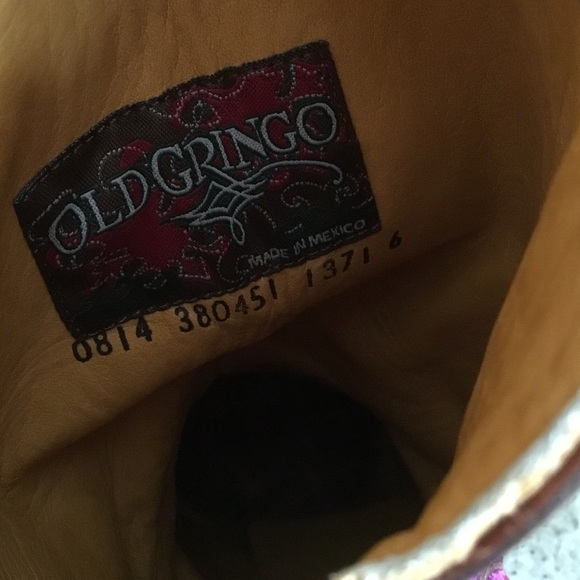 Old Gringo Tiegan Embroidered Western Cowboy Cowgirl Boots Vesuvio Brass - Picture 11 of 16